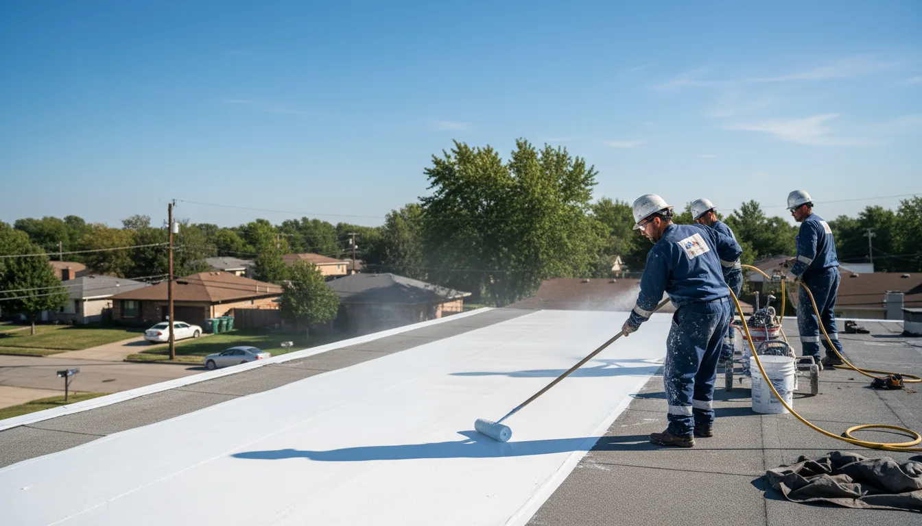 Commercial roof coating in Kempton, IL near me